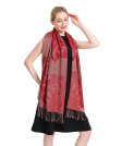 (image for) Peony Pattern Pashmina Burgundy