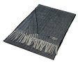 (image for) Woven Cashmere Feel Special Design Scarf Charcoal