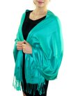 (image for) Silky Soft Solid Pashmina Scarf Light Sea Green